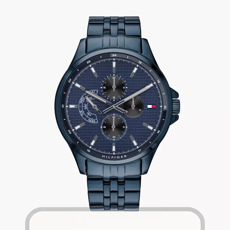 Tommy Hilfiger Decker Chronograph Blue Dial Men's Watch- 1791618